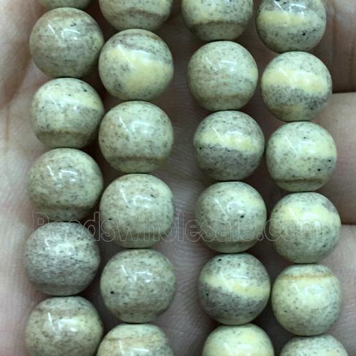 olive dichromatic round Alashan Agate Beads