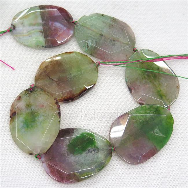 natural Agate slab beads, color treated