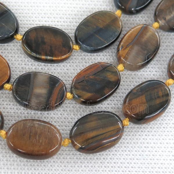 Tiger eye stone oval beads
