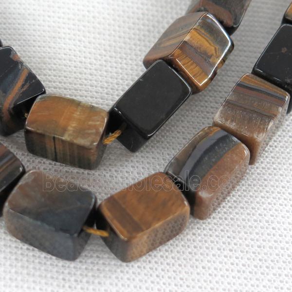 tiger eye stone cuboid beads