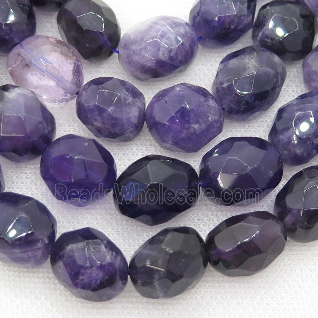 Amethyst Beads, faceted Irregular