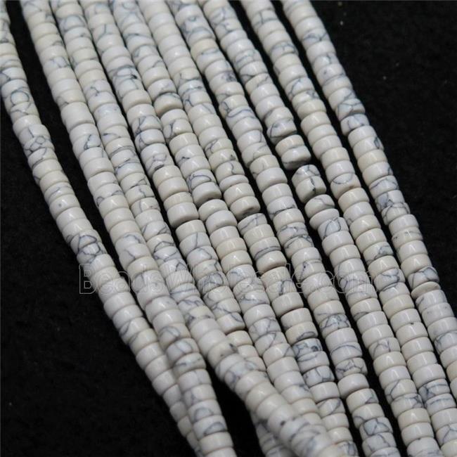 white Howlite Turquoise heishi beads
