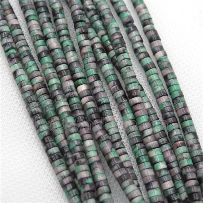 green Rainforest jasper heishi beads