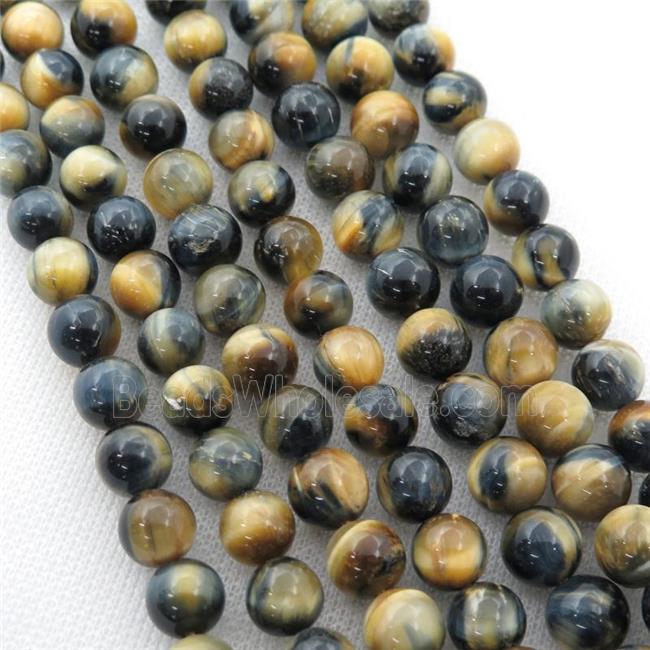 fancy Tiger eye stone beads, round