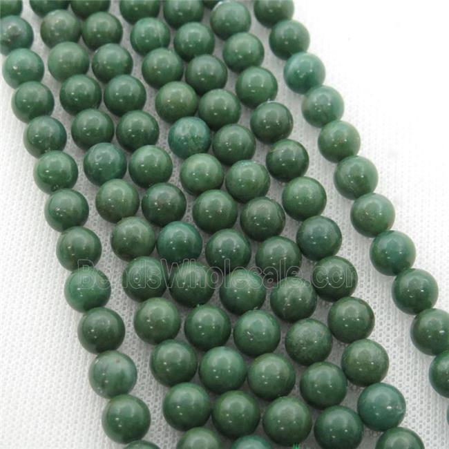 green African Chrysoprase Beads, round