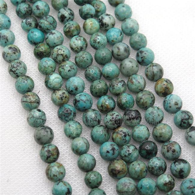 green African Turquoise beads, round