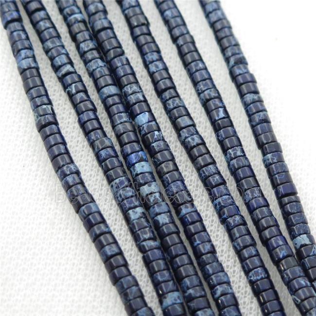 darkblue Imperial Jasper heishi beads