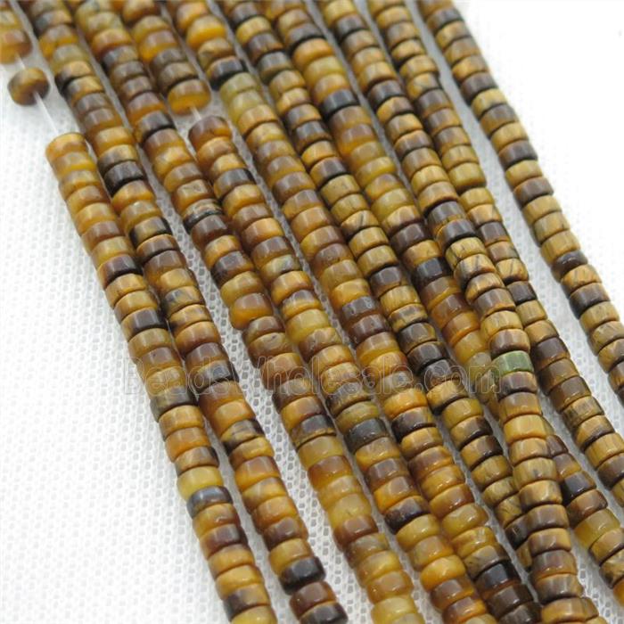 yellow Tiger eye stone heishi beads