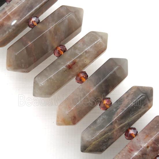black SunStone bullet beads