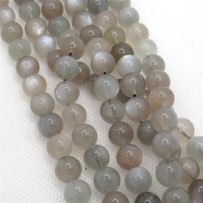 gray MoonStone Beads, round