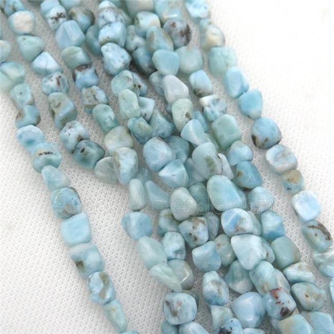 blue Larimar chip beads