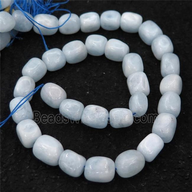 blue Aquamarine beads, freeform