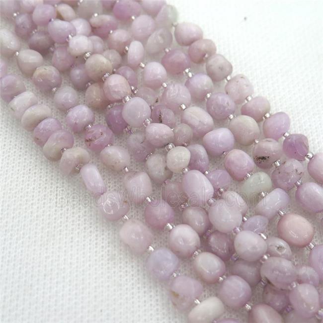 Kunzite rondelle beads