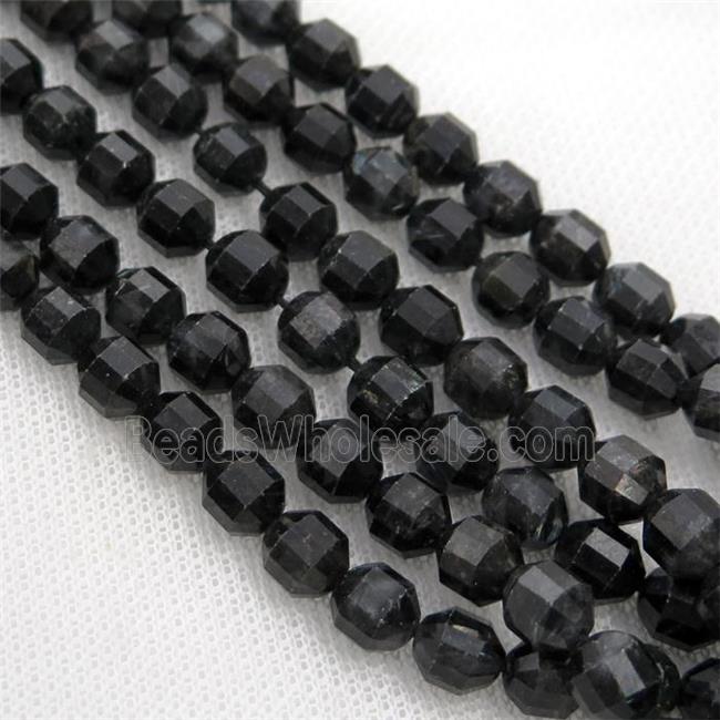 black Hornblende bullet beads