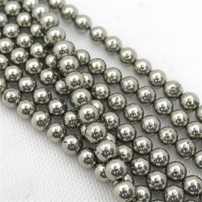 round Pyrite Beads