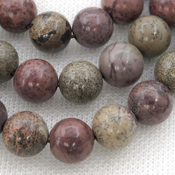 red Chohua Jasper Beads, round
