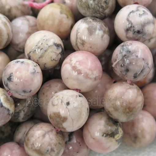 Pink Argentine Rhodochrosite Beads Smooth Round B-Grade