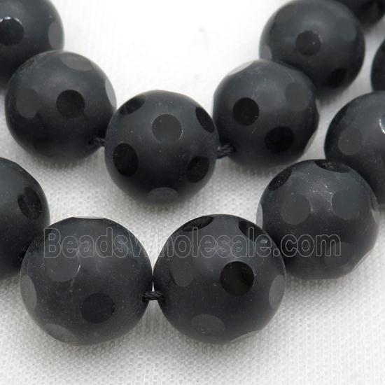 black Onyx Agate Beads, round