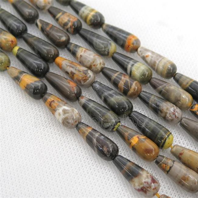 Bumblebee Jasper teardrop beads
