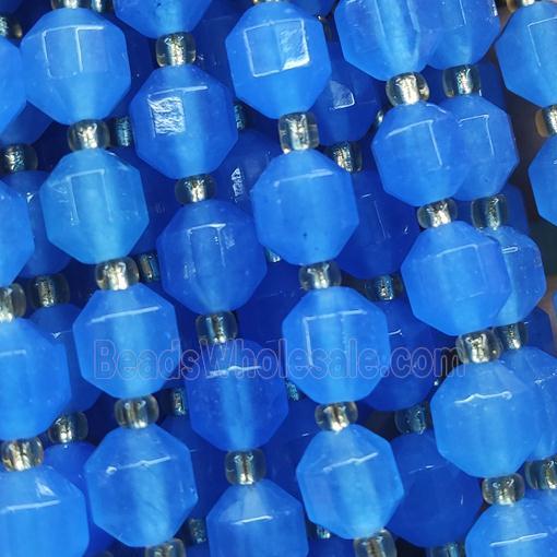 skyblue Jade bullet beads