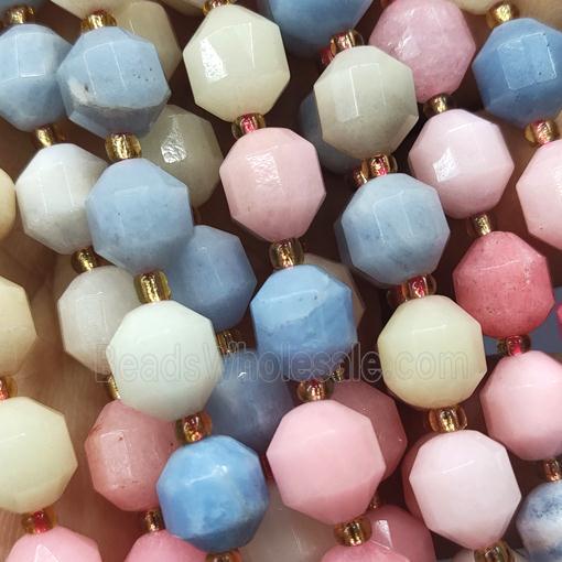 mixed Jade bullet beads