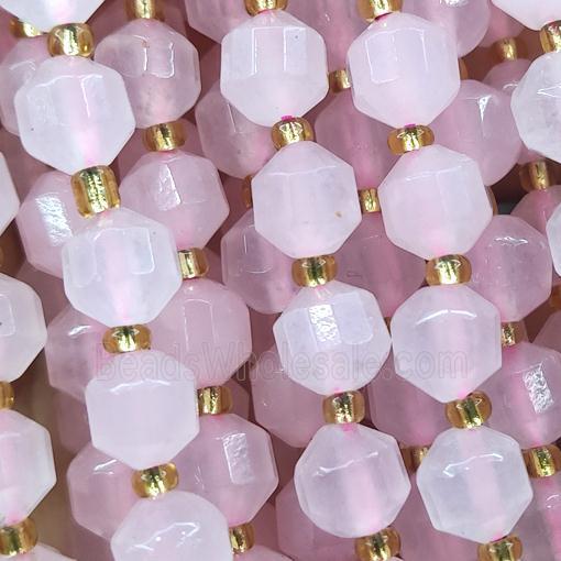 pink Jade bullet beads