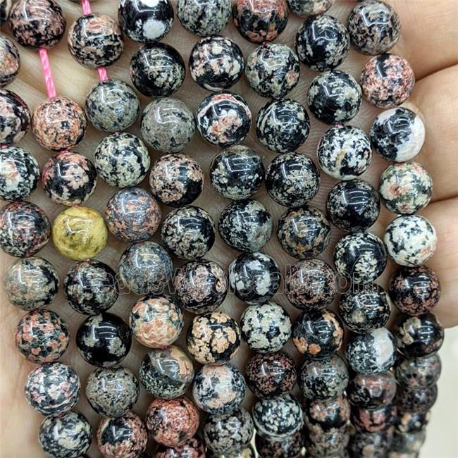 red Snowflake Jasper Beads, round