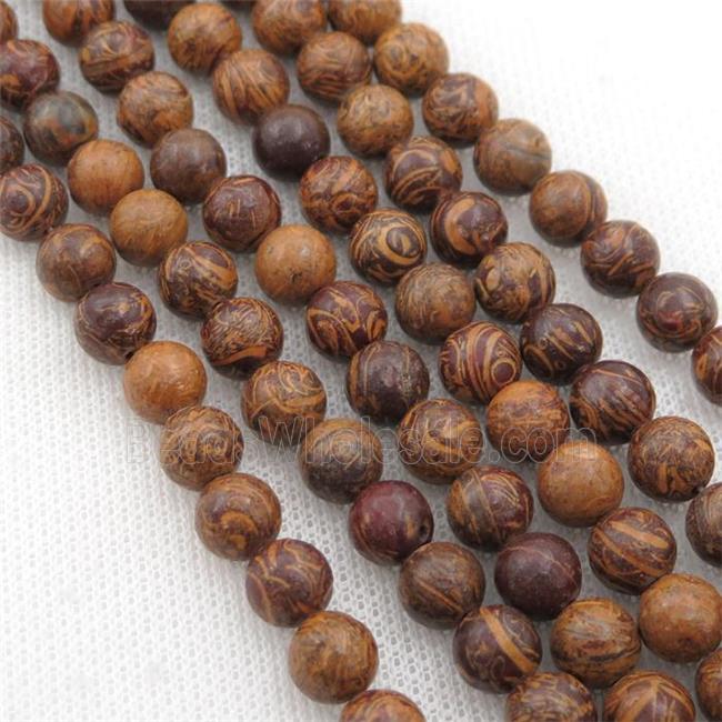 yellow Oak Jasper Beads, round