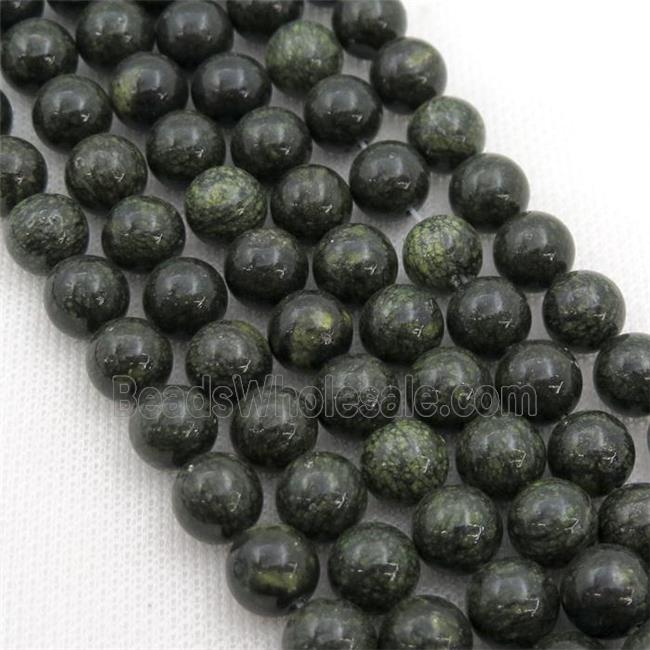 round Green Lace Jasper Beads