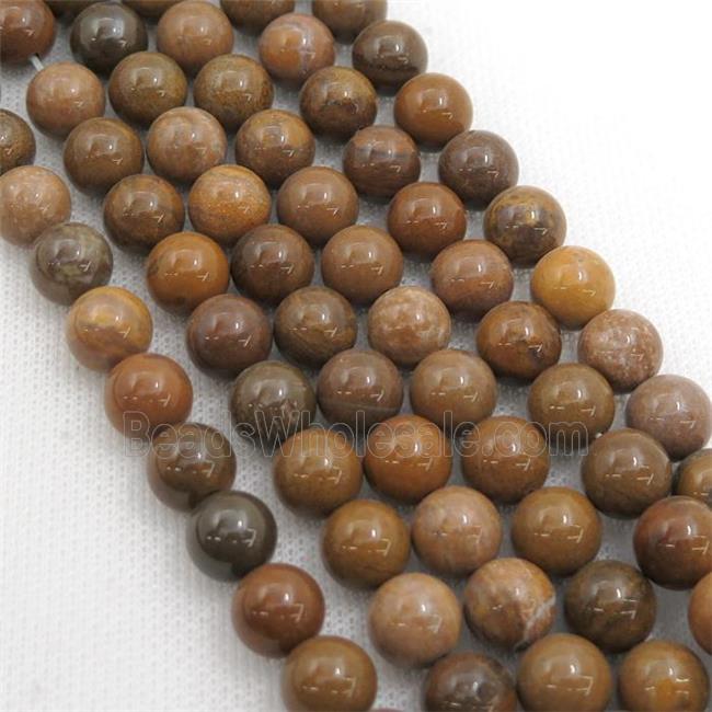 brown Ocean Jasper Beads, round