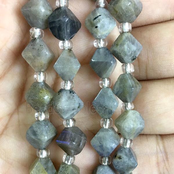 Labradorite bicone beads