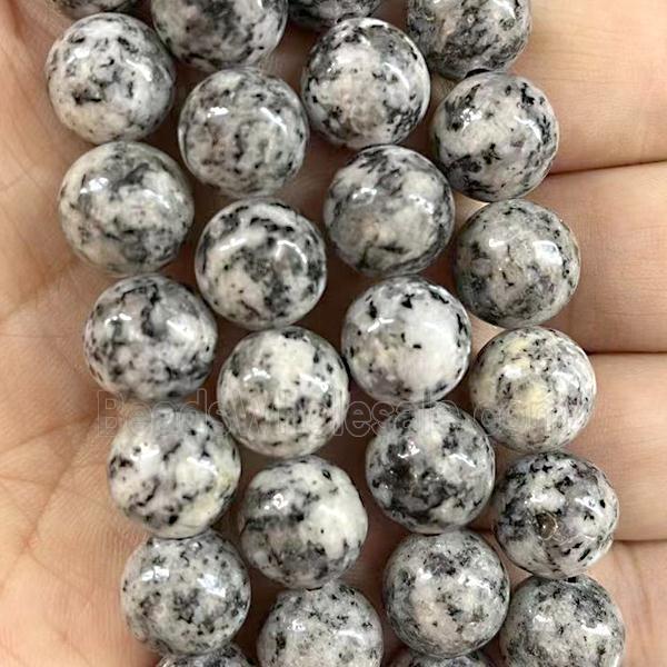 natural Marble Beads, round, white