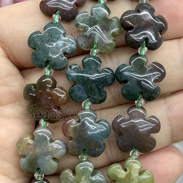 Indian Agate flower beads