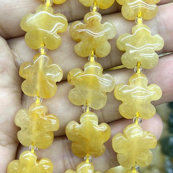 yellow Aventurine flower beads