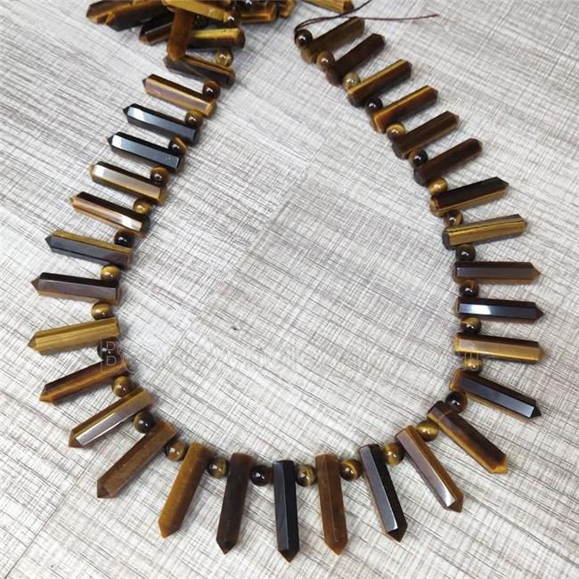 Tiger eye bullet Beads, AA-grade