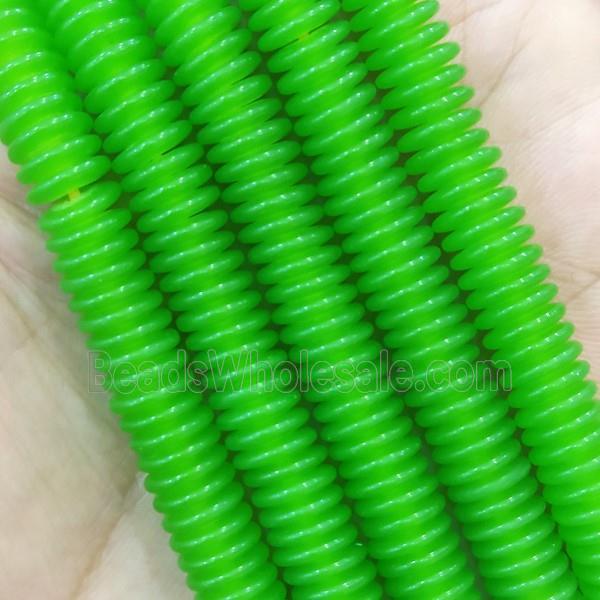 green Resin heishi spacer Beads