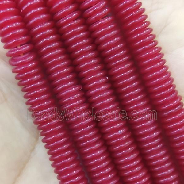 red Resin heishi spacer Beads