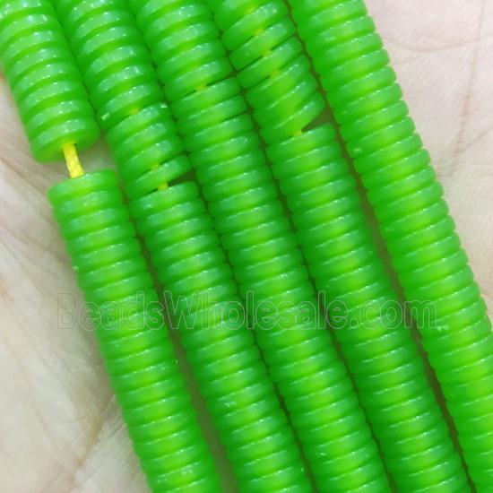 green Resin heishi spacer Beads