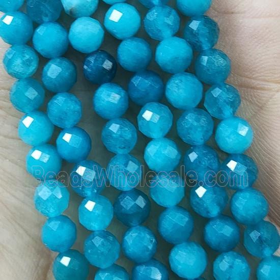 Green Amazonite Beads Treated Faceted Round