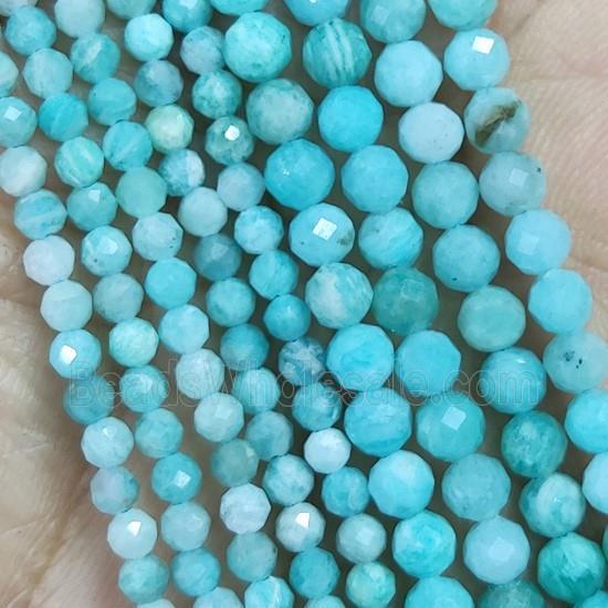 Green Amazonite Beads Pony Faceted Round