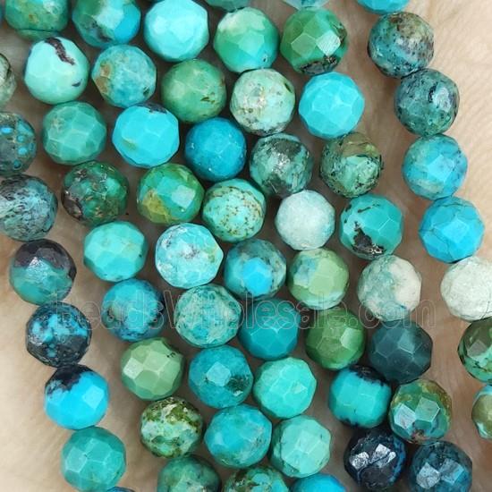 Turquoise Beads Faceted Round