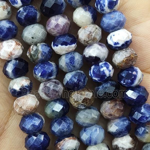 Sodalite Beads Faceted Rondelle