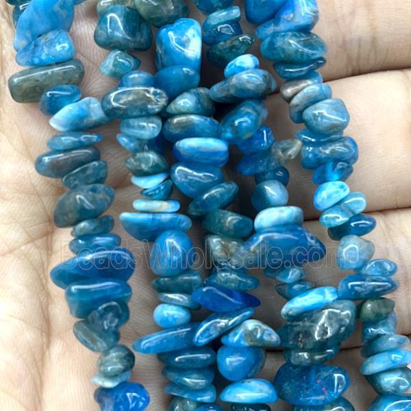 Blue Apatite Beads Chip Freeform