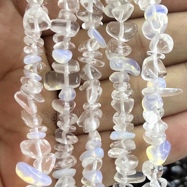 White Opalite Chip Beads Freeform