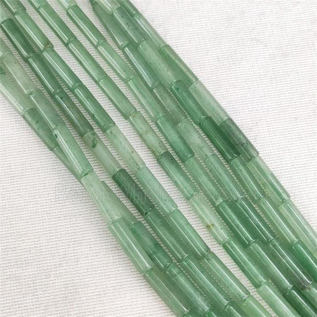 Green Aventurine Tube Beads
