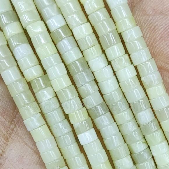 Lt.Olive Jade Heishi Beads