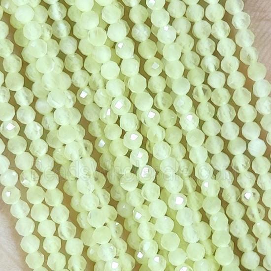 Cat Eye Glass Beads Faceted Round