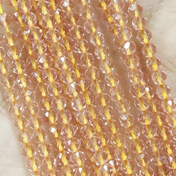 Crystal Glass Beads Faceted Round