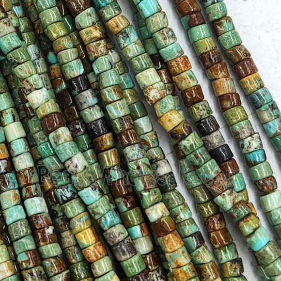 Natural Hubei Turquoise Heishi Beads Green