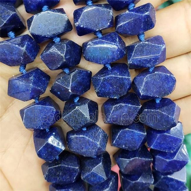 LapisBlue Jade Nugget Beads Freeform Dye